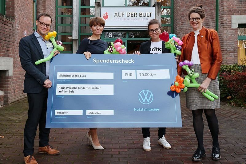 Volkswagen Nutzfahrzeuge spendet 70.000 Euro an die Hannoversche Kinderheilanstalt