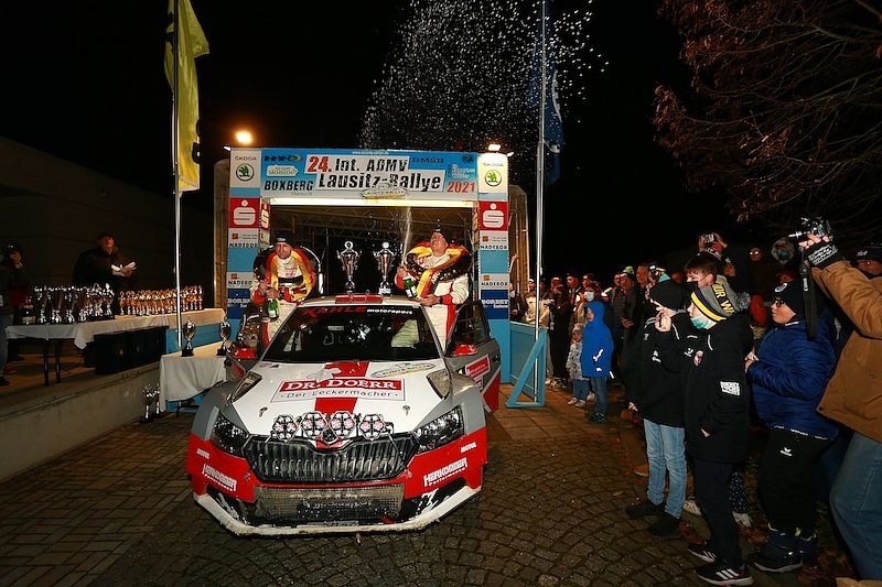 Sechster Sieg für ŠKODA FABIA-Pilot Matthias Kahle bei der Lausitz-Rallye