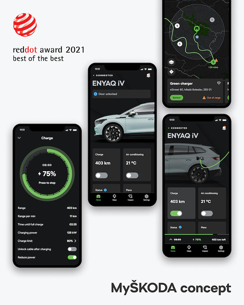 ŠKODA AUTO gewinnt Red Dot Design Awards für Interface & User Experience Design
