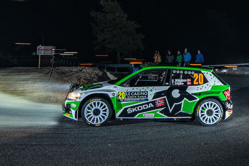 Rallye Monte Carlo: WRC2-Titelverteidiger Mikkelsen ist bestplatzierter ŠKODA Fahrer nach erster Etappe